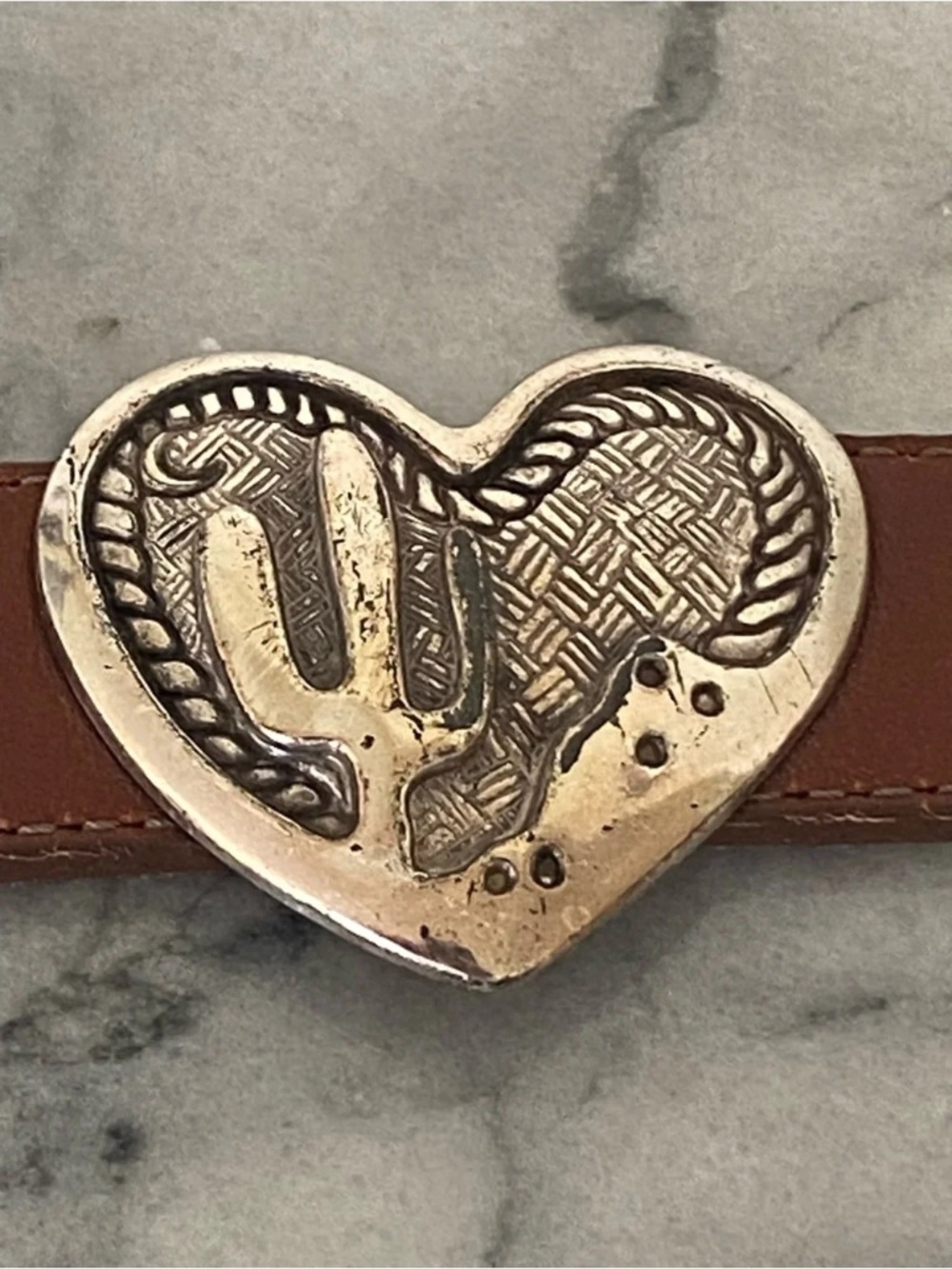 Vintage Justin Heavy Concho Cowboy Belt STAMPED RARE FIND - Picture 5 of 12